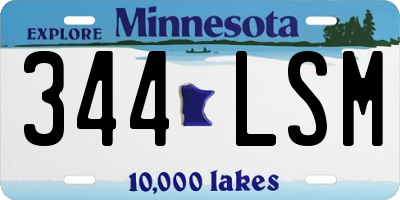 MN license plate 344LSM
