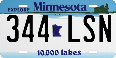 MN license plate 344LSN