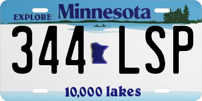 MN license plate 344LSP