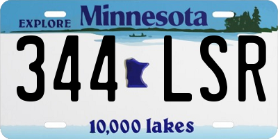 MN license plate 344LSR