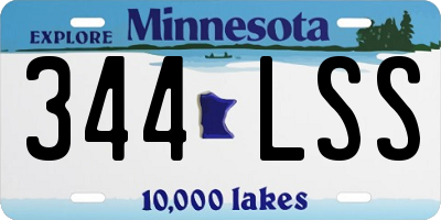MN license plate 344LSS