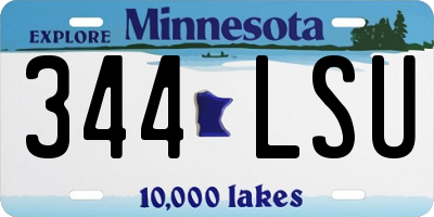 MN license plate 344LSU