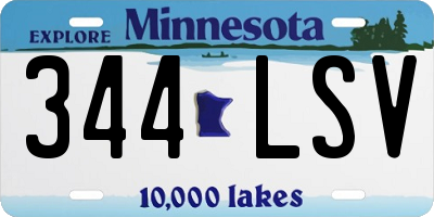 MN license plate 344LSV