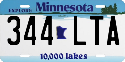 MN license plate 344LTA