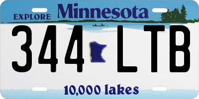 MN license plate 344LTB
