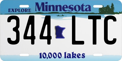 MN license plate 344LTC