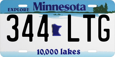 MN license plate 344LTG