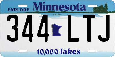 MN license plate 344LTJ