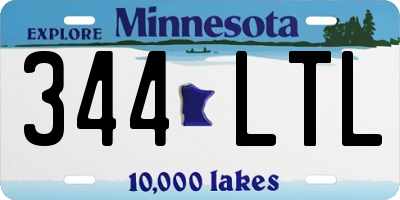 MN license plate 344LTL