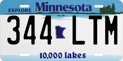 MN license plate 344LTM