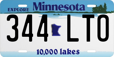 MN license plate 344LTO