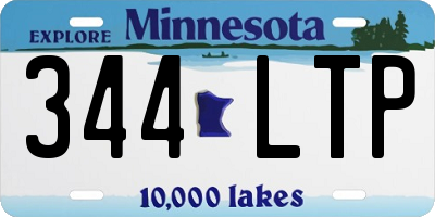 MN license plate 344LTP