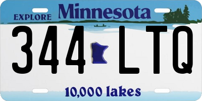 MN license plate 344LTQ