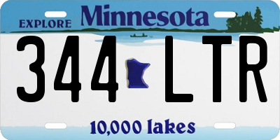 MN license plate 344LTR