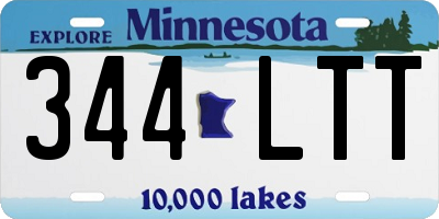 MN license plate 344LTT