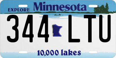MN license plate 344LTU