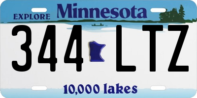 MN license plate 344LTZ