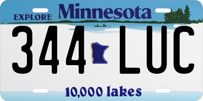 MN license plate 344LUC