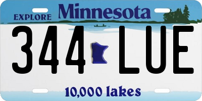 MN license plate 344LUE