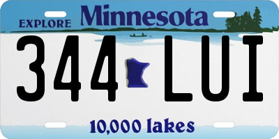 MN license plate 344LUI