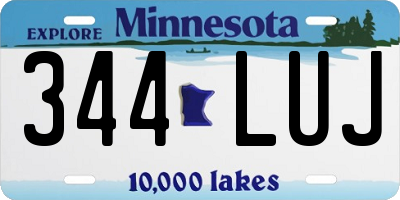 MN license plate 344LUJ