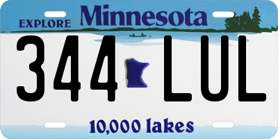 MN license plate 344LUL