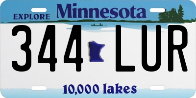 MN license plate 344LUR