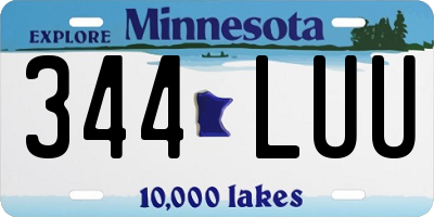 MN license plate 344LUU