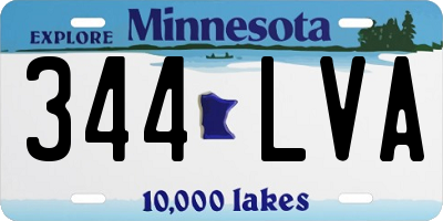 MN license plate 344LVA