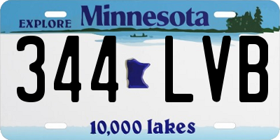 MN license plate 344LVB