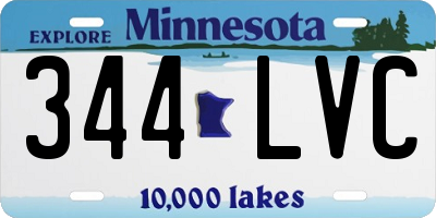 MN license plate 344LVC