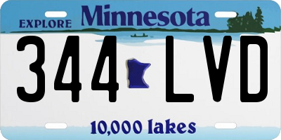 MN license plate 344LVD