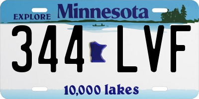 MN license plate 344LVF