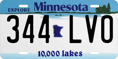 MN license plate 344LVO