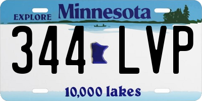 MN license plate 344LVP