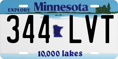 MN license plate 344LVT