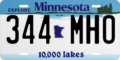 MN license plate 344MHO