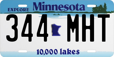 MN license plate 344MHT