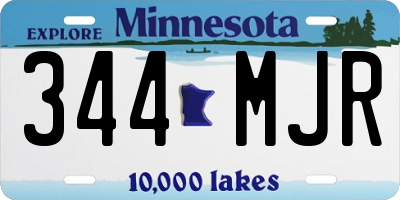 MN license plate 344MJR