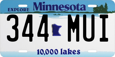 MN license plate 344MUI