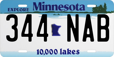 MN license plate 344NAB