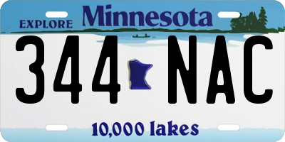 MN license plate 344NAC