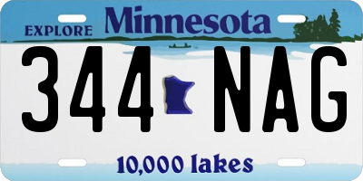 MN license plate 344NAG