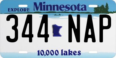 MN license plate 344NAP