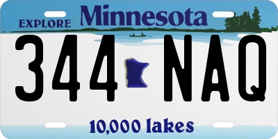 MN license plate 344NAQ