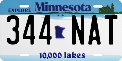 MN license plate 344NAT