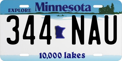 MN license plate 344NAU