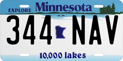 MN license plate 344NAV