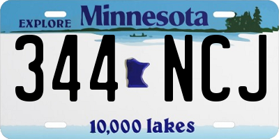MN license plate 344NCJ