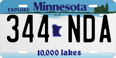 MN license plate 344NDA